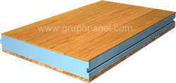 Panel sandwich madera tablero interior pino liso