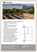 Ficha Tecnica perfil metalico galvannizado para techso tipo C