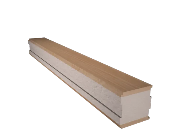 Panel grandes luces madera junta izquierda