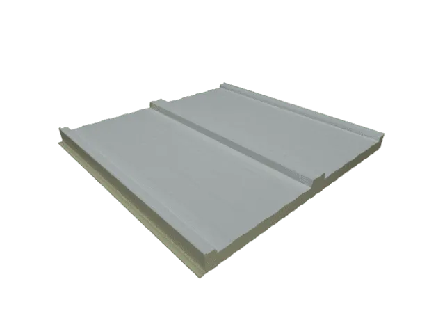 Panel sandwich para cubiertas industriales de 3 grecas