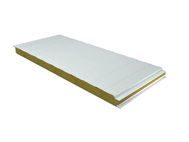 Panel sándwich de lana de roca, núcleo mineral no combustible y unión lateral de encaje; solución de protección pasiva contra incendios