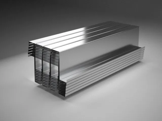 Conjunto de perfiles Z galvanizados apilados para estructura de cubierta